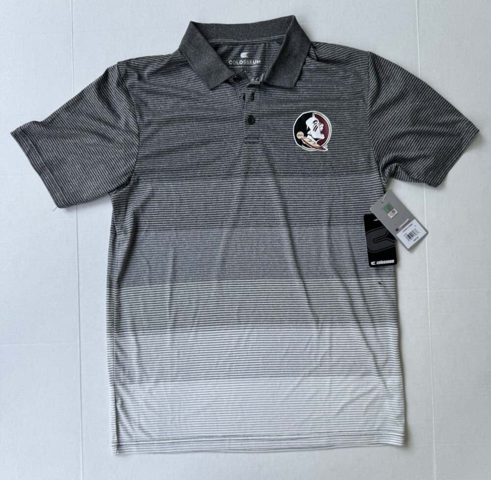Colosseum Polo Shirt Size Medium. Florida State Seminoles. Gray